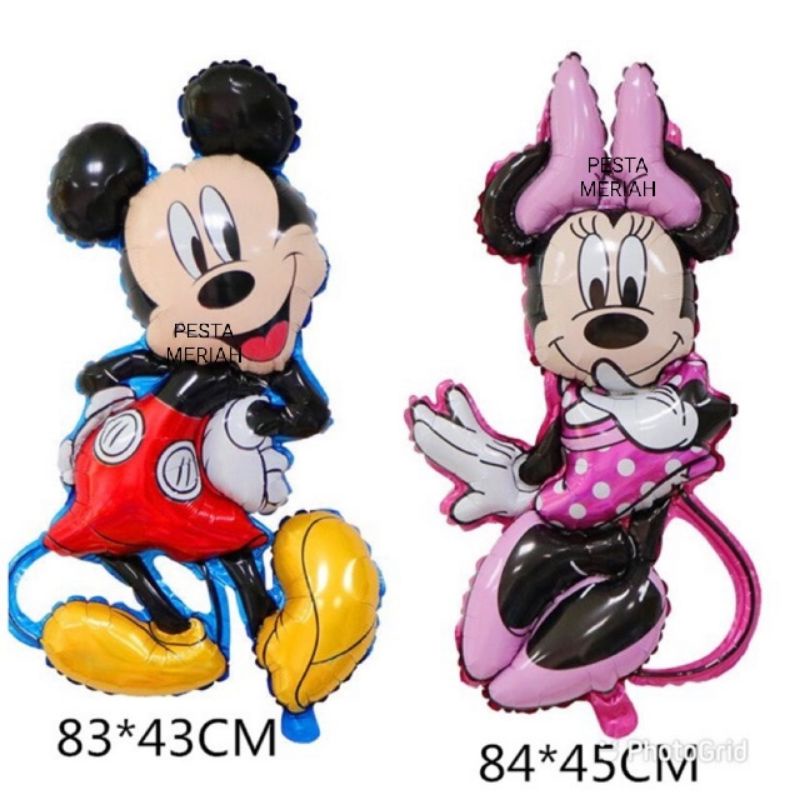 BALON FOIL MICKEY FULL BODY / BALON FOIL MINNIE FULL BODY / BALON FOIL MICKEY DENGAN EKOR / BALON FO