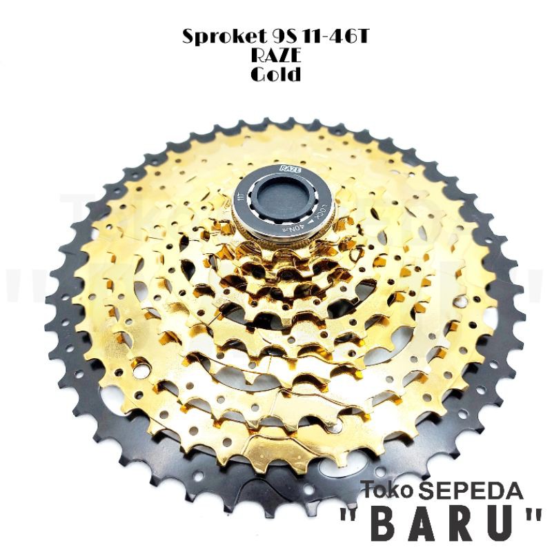 TB - Sproket RAZE 9 Speed 11-46T Gold