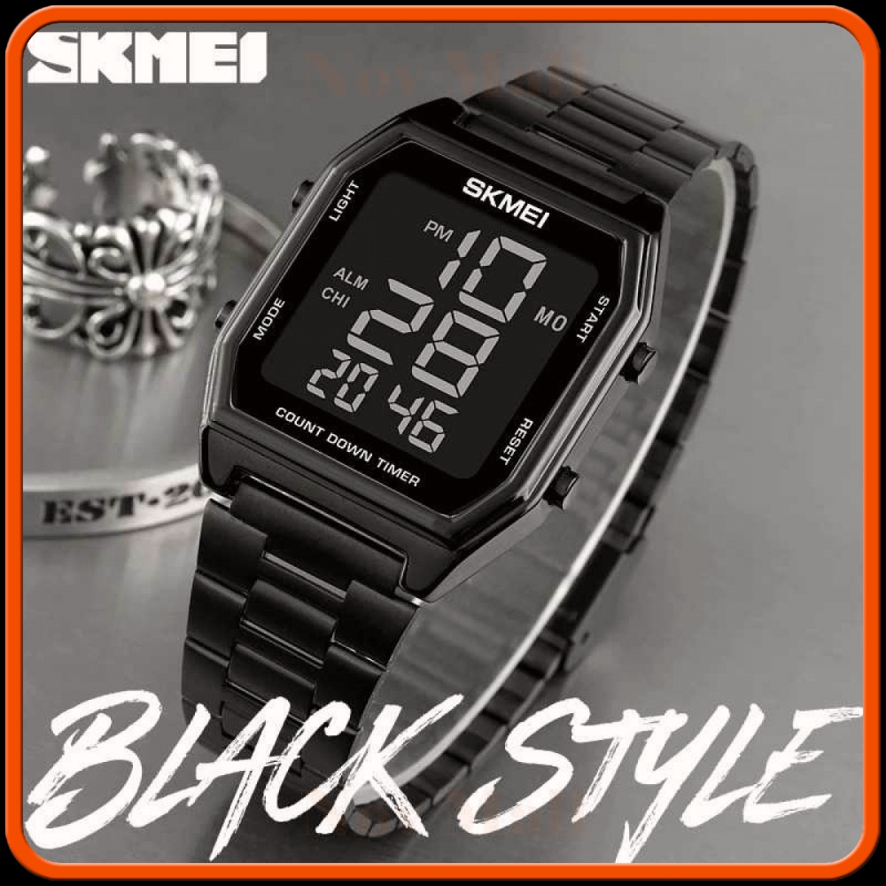 SKMEI Jam Tangan Digital Pria Strap Stainless Steel - 1735