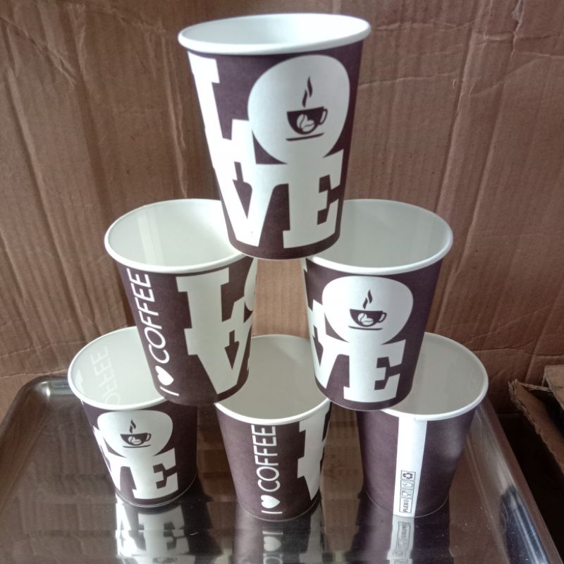 Jual Gelas Kertas Gelas Kopi Paper Cup uk. 9 oz | Shopee Indonesia