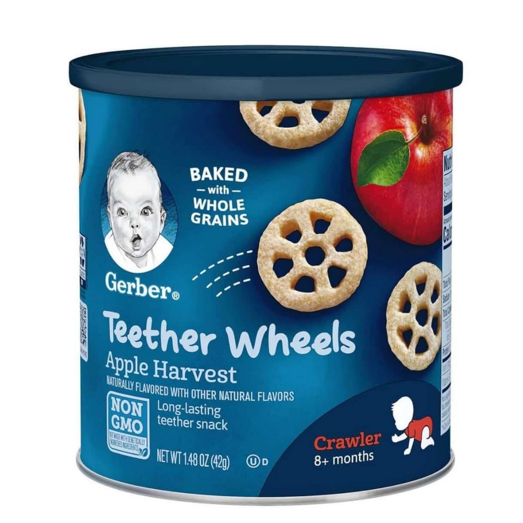 Jual Gerber Teether Wheels 42gr Apple Harvest Shopee Indonesia