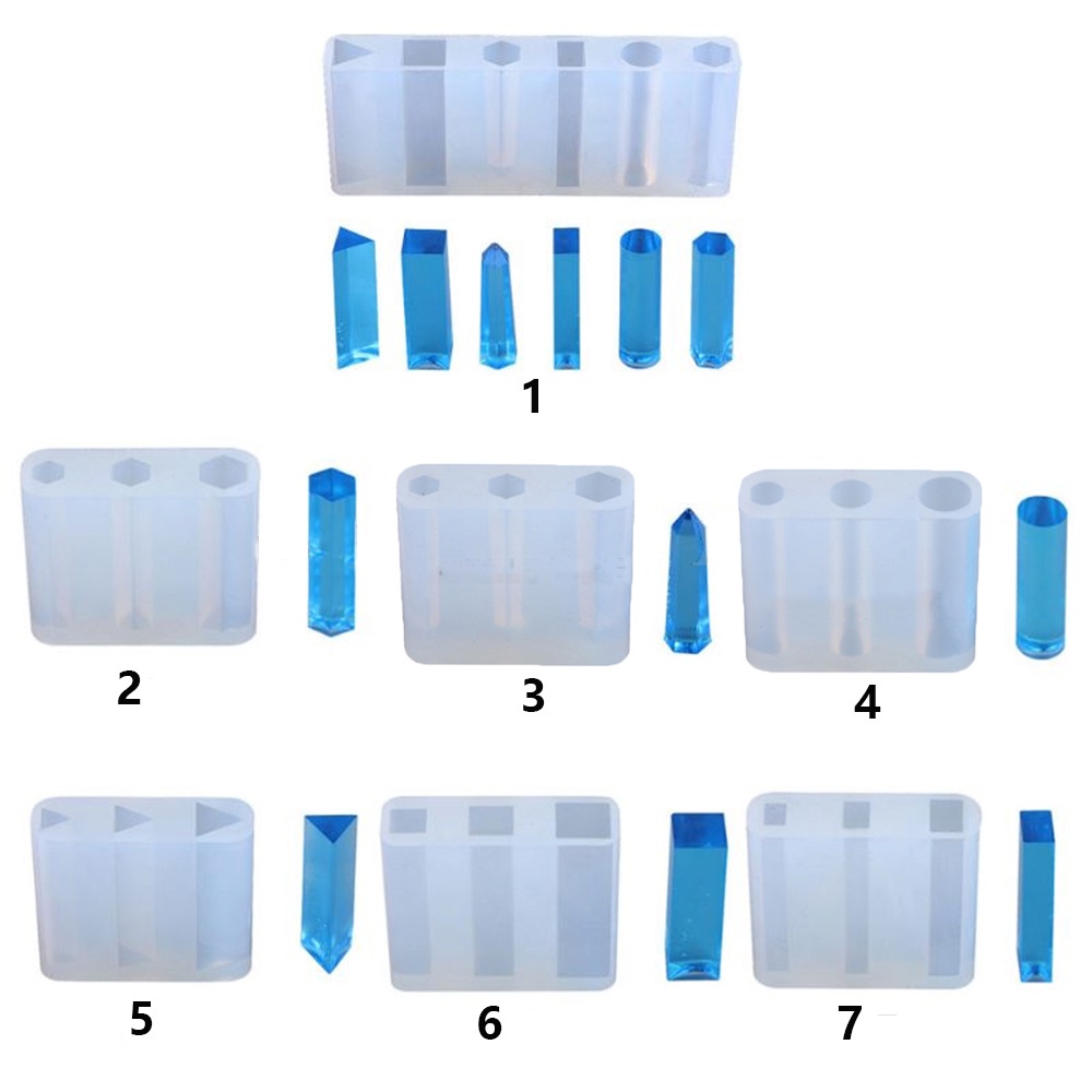 Cetakan Resin Epoxy Bahan Silikon Transparan Bentuk Silinder Poligonal Untuk Membuat Perhiasan