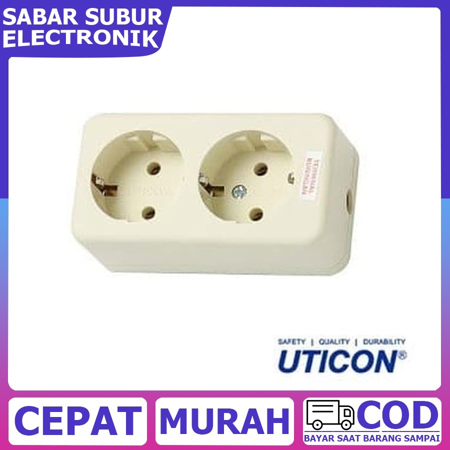 STOP KONTAK 2 LUBANG UTICON