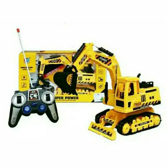 (ukuran besar) MAINAN REMOT CONTROL EXCAVATOR / MAINAN EXCAVATOR BATRAI
