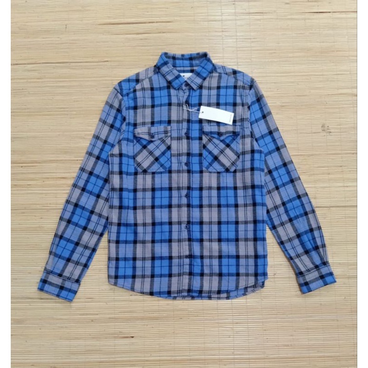 Kemeja Tom Tailor Flanel Double Pocket Blue