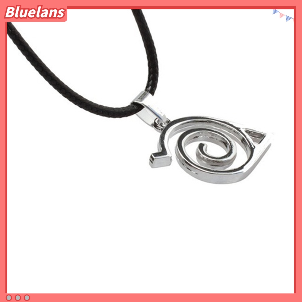 Bluelans Unique Unisex Metal Anime Naruto Logo Pendant Necklace Cosplay Hokage Accessory