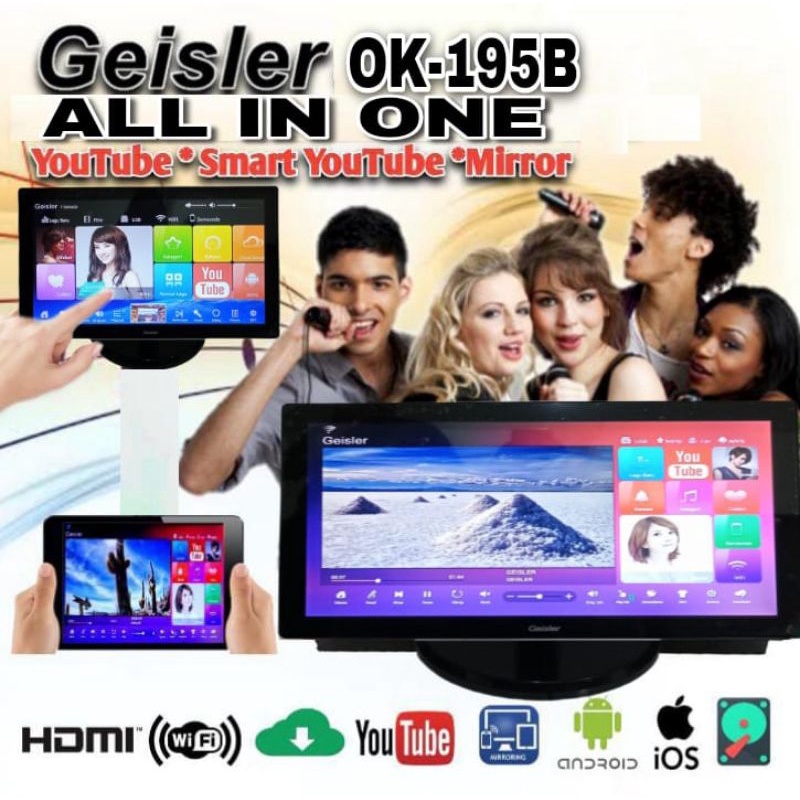 Player karaoke geisler ok 195b plus layar touch screen 19inch udah ada lagu original