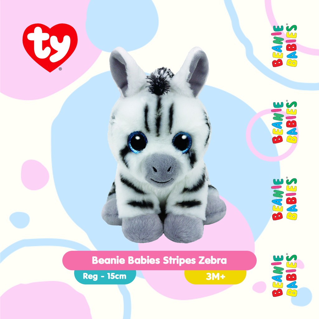 Jual Ty Toys Beanie Babies Stripes Zebra R - Boneka Zebra Anak  Indonesia|Shopee Indonesia