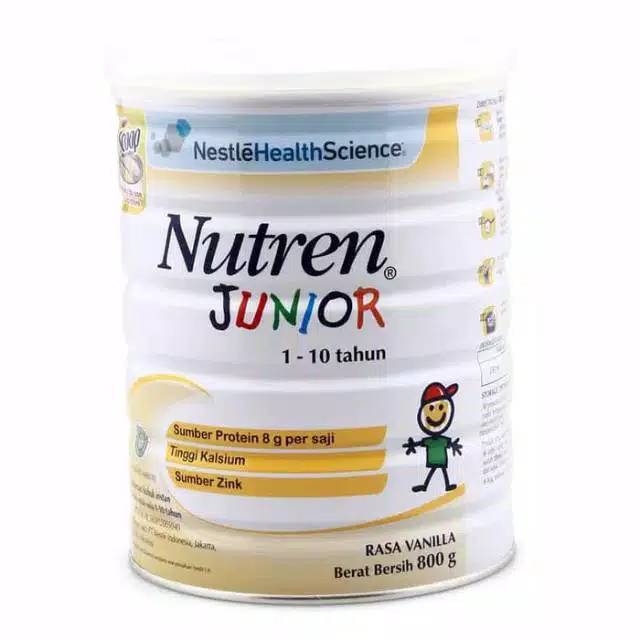 Nutren Junior Vanila 800gr 1-10 tahun/Susu Suplemen Nutrisi Nestle Nutren Junior 800gr