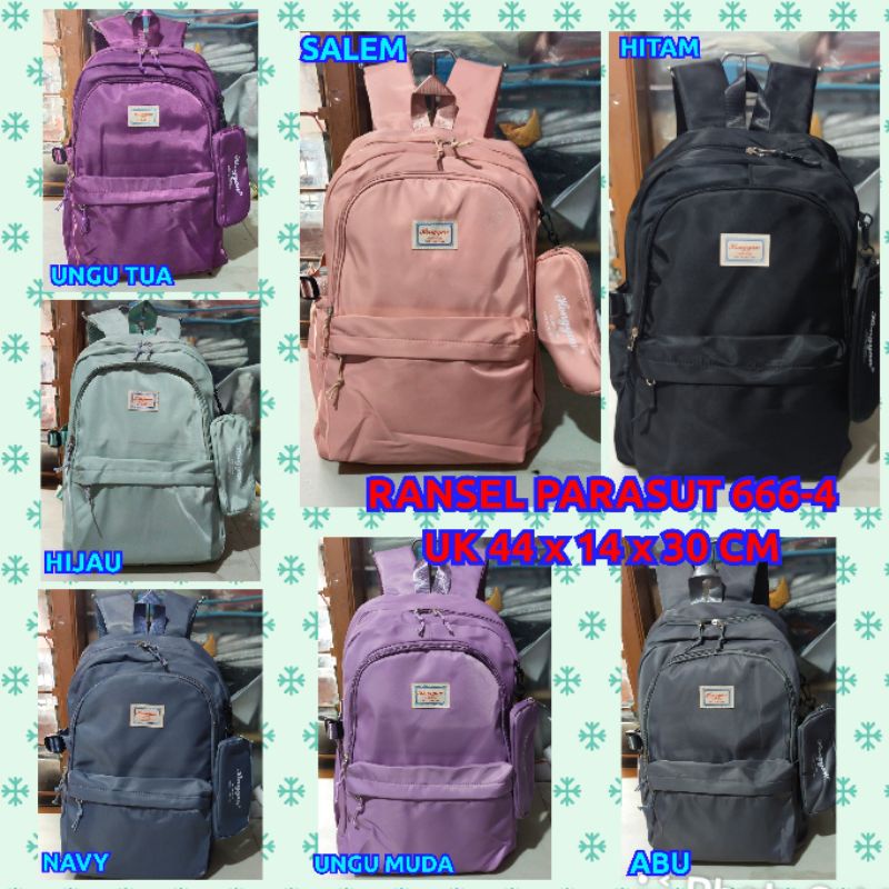 tas ransel Korea anak kode 6789/YQ 2128/666-4 import unisex anak perempuan dan anak laki laki TK SD SMP SMA bahan parasut/kanvas parasut