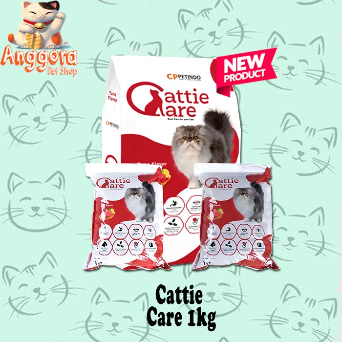 makanan kucing kering premium CATTIE CARE tuna 1kg -  Premium Catfood