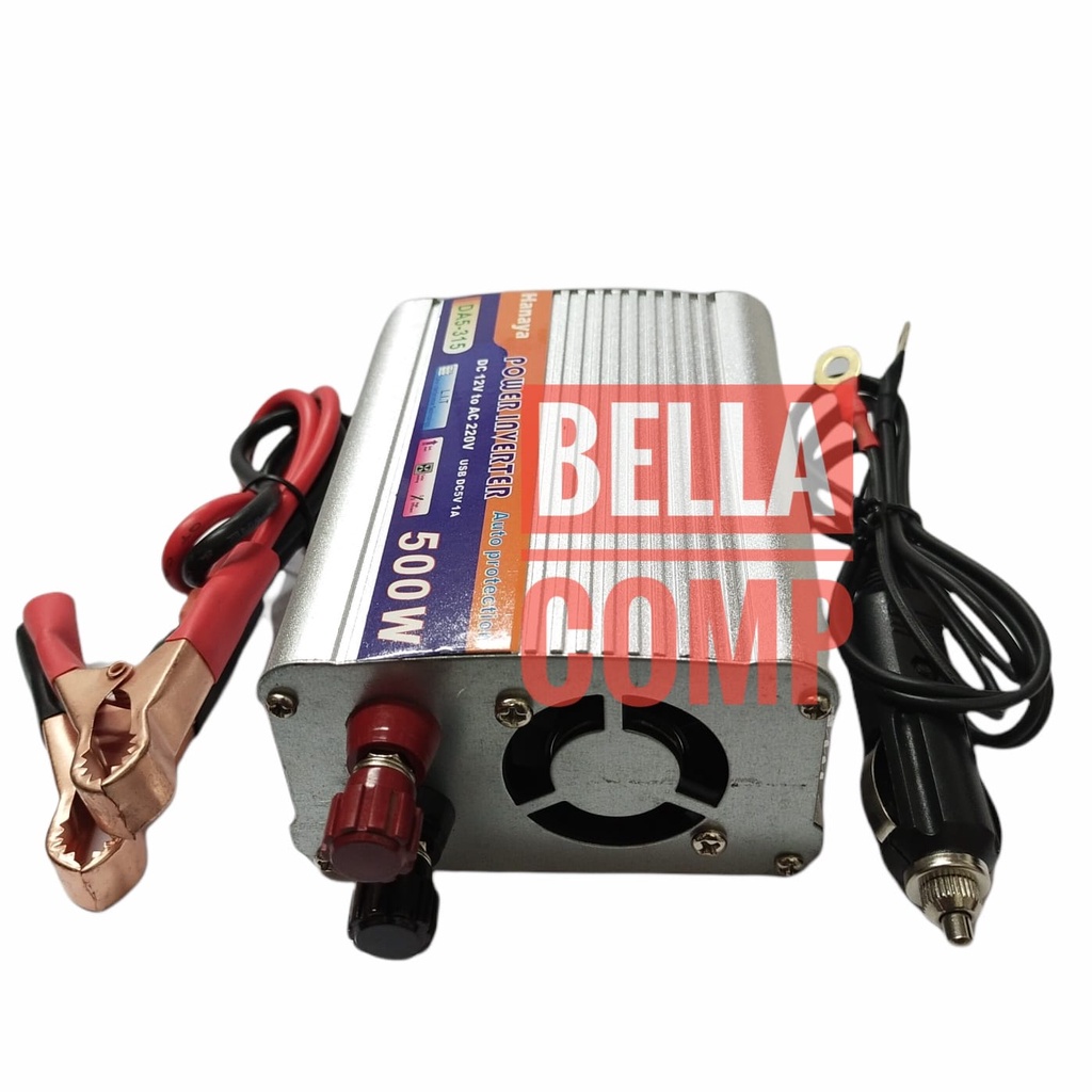 PLUS COLOKAN KE MOBIL/Lighter Plug l POWER INVERTER 1200W 1000W 500W 150W DC TO AC / Power Inverter perubah arus listrik 12V DC ke 220V AC Support USB Terbaru