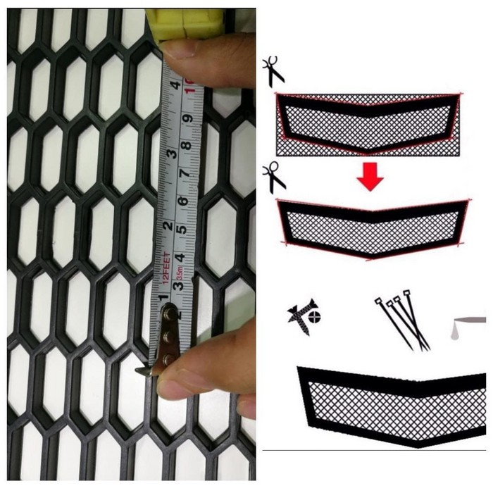 Jual Car Grill Mesh Mesh Grille Sheet Grill Bumper Depan