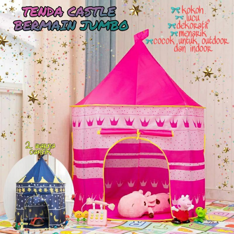 TENDA ANAK JUMBO Kids Camping Tent Tenda Istana Kastel Castle Bermain Mainan Kemping Indoor Outdoor0