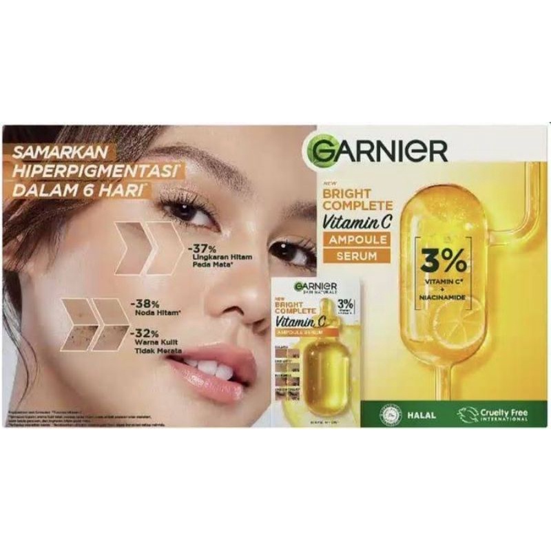 Garnier Bright Complete Ampoule Vitamin C Hiperpigmentasi Serum 1,5ml