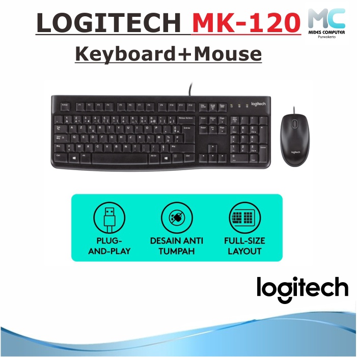 Keyboard+Mouse USB Logitech MK-120