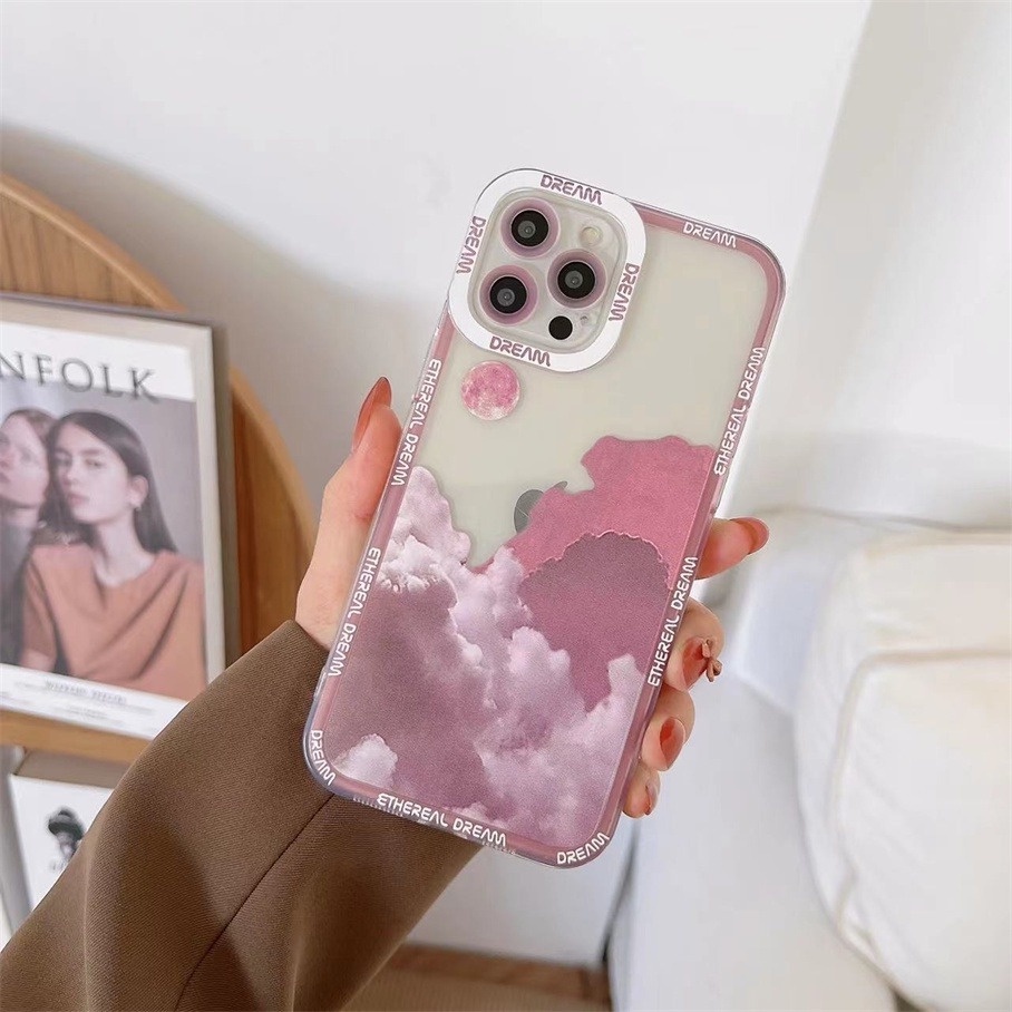 Compatible For iPhone 14 13 12 11 Pro Max X XR Xs Max 8 7 6 6s Plus SE 2020 Soft Case Pelindung Motif Cat Air Untuk