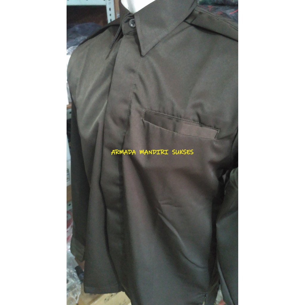 Seragam Safari Paspampres Coklat - Safari Paspampres Panjang Coklat