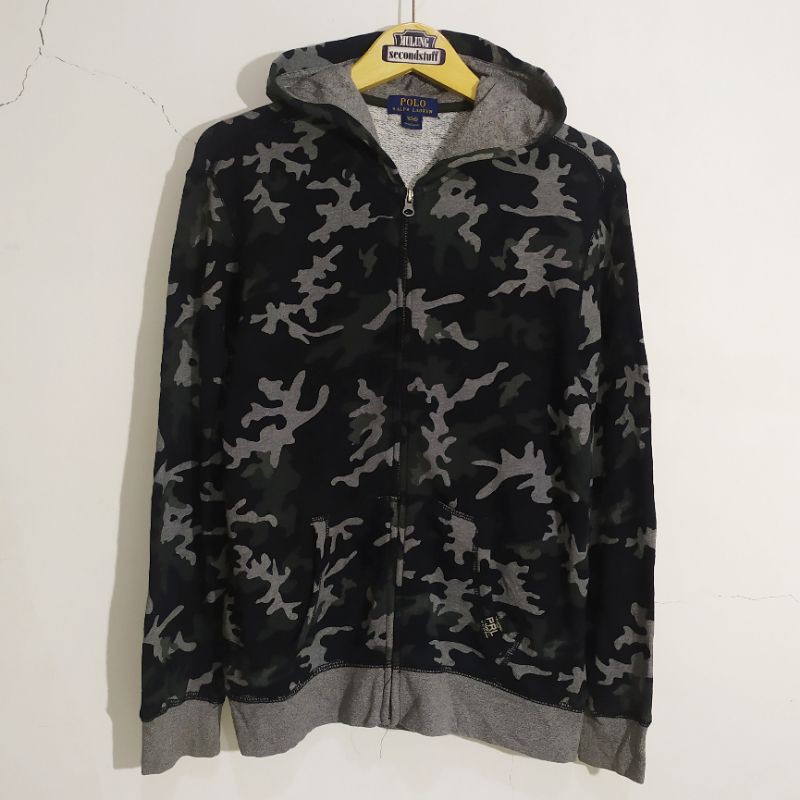 Zip Hoodie Ralph Lauren Camo / Army Second seken bekas preloved