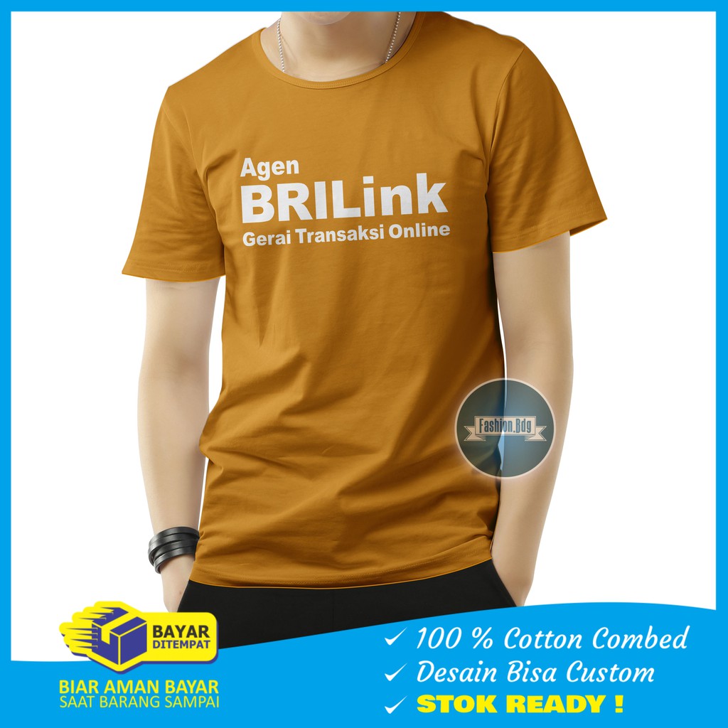 Baju Kaos Agen BRILink Katun Combed 30s