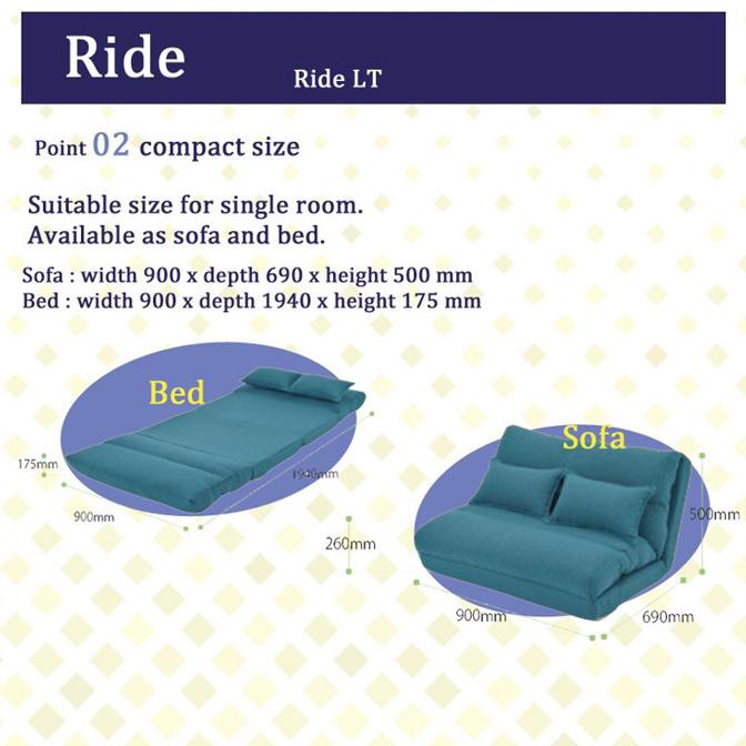 Sofa Bed Inoac Yukata Ride Lebar 120 Cm Sungwashop