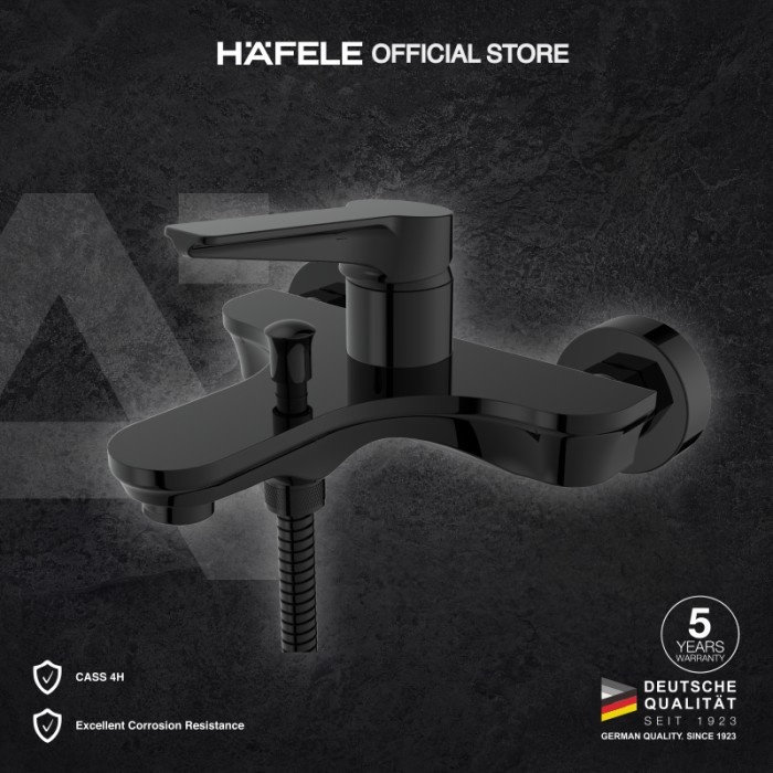Hafele Shower Mixer Tap Black Edition - Keran Shower