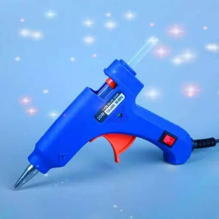 Alat Lem Tembak Glue Gun 20W + 10 Lem Bakar Cair/Lem Lilin