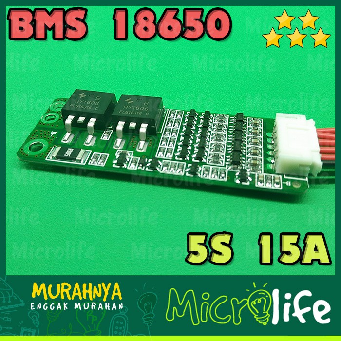 BMS 5S 15A LITHIUM ION 18650 PCM BATTERY MANAGEMENT PROTECTION BOARD