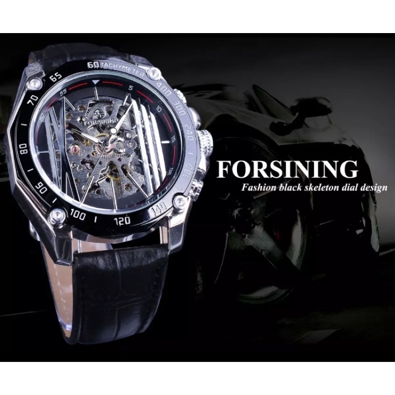 Jam Tangan Mekanik Automatic Forsining Luxury Skeleton Jantan