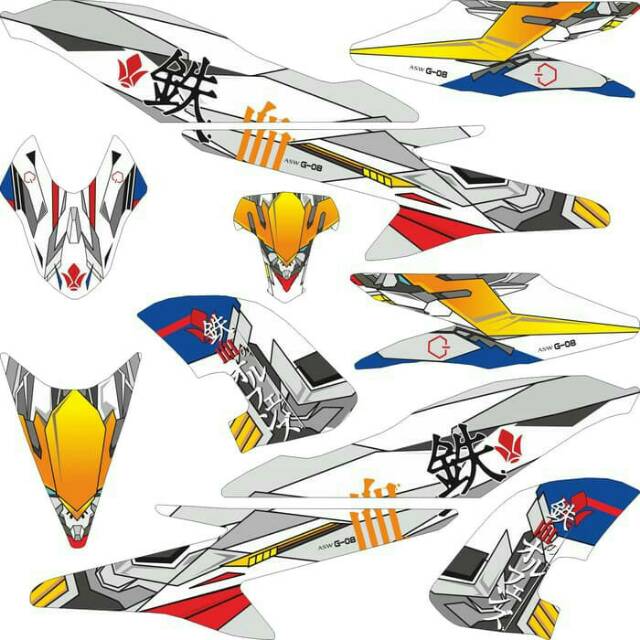 Sticker Aerox 155 Fullbody Gundam Barbatos