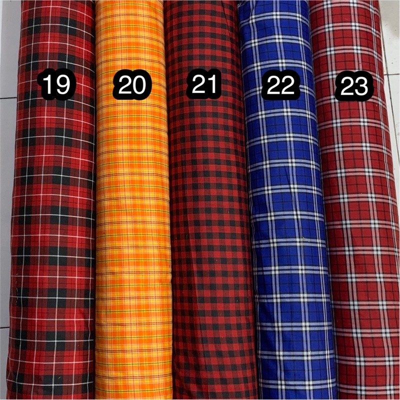Kain Katun Motif Kotak Kotak Yarndyed 1 Lebar 150cm Per 0 5m Shopee Indonesia