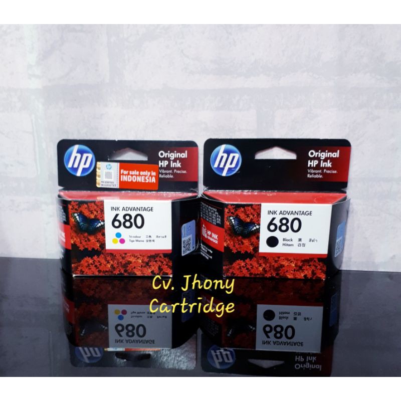 Tinta Cartridge Hp 680 Black Colour Original