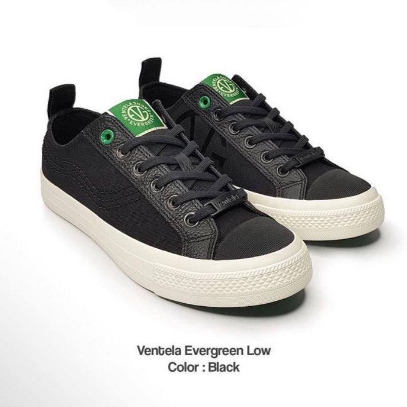 ventela evergreen low dan high hitam putih original