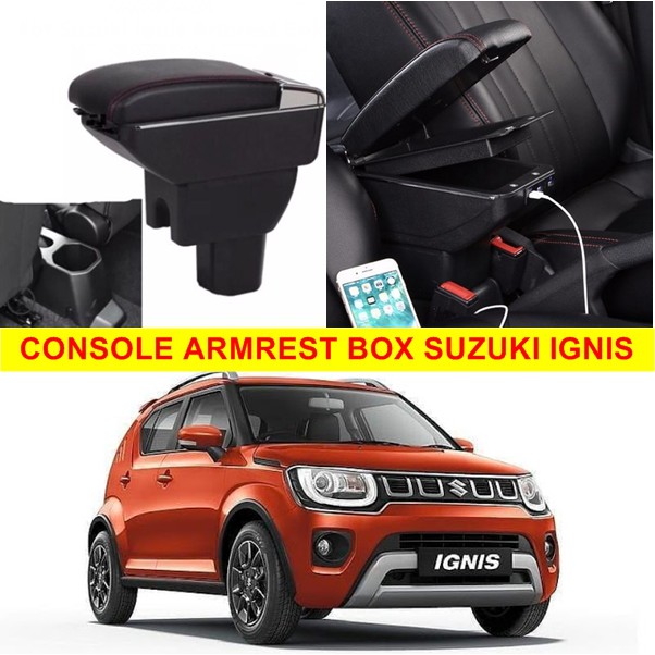 Armrest Console Box Kotak Alas Lengan SUZUKI IGNIS 2 Stack 7 Port USB Charger