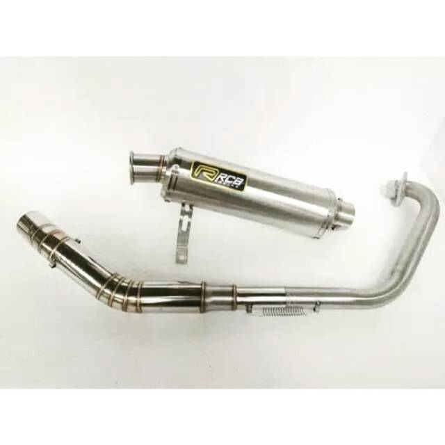 Knalpot racing Rcb trioval tri oval 30 cm inlet 50 mm satria Fu Vixion MX king new old vixion Byson 