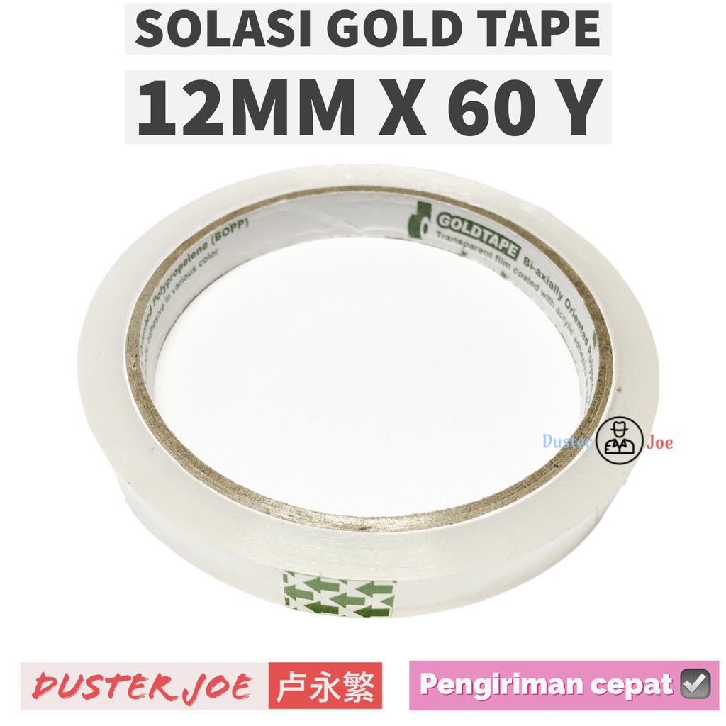 

Solasi Gold Tape 12mm x 60 Y Isolasi 1 pcs