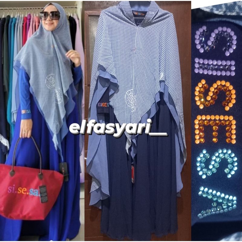 SISESA, SET DRESS WAQIAH, NAVY BLUE