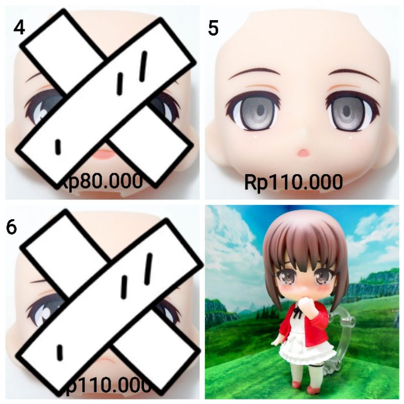 819 Nendoroid Megumi Kato Heroine Faceplate Saekano Split Part Muka