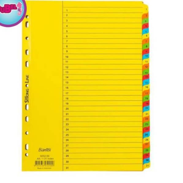 

Grosir Baru Pembatas File Bantex A4 / Bantex Index Divider A4 1-31