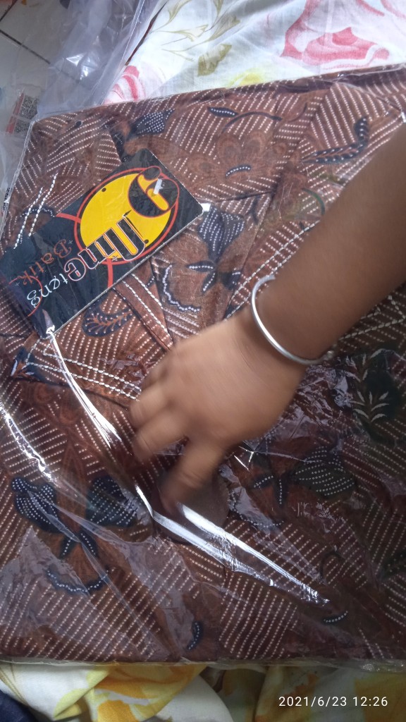 Atasan Batik Wanita Kantor Lengan Panjang Hijau Biru Merah Coklat Ungu Bank Jambi Sumatera Sumatra