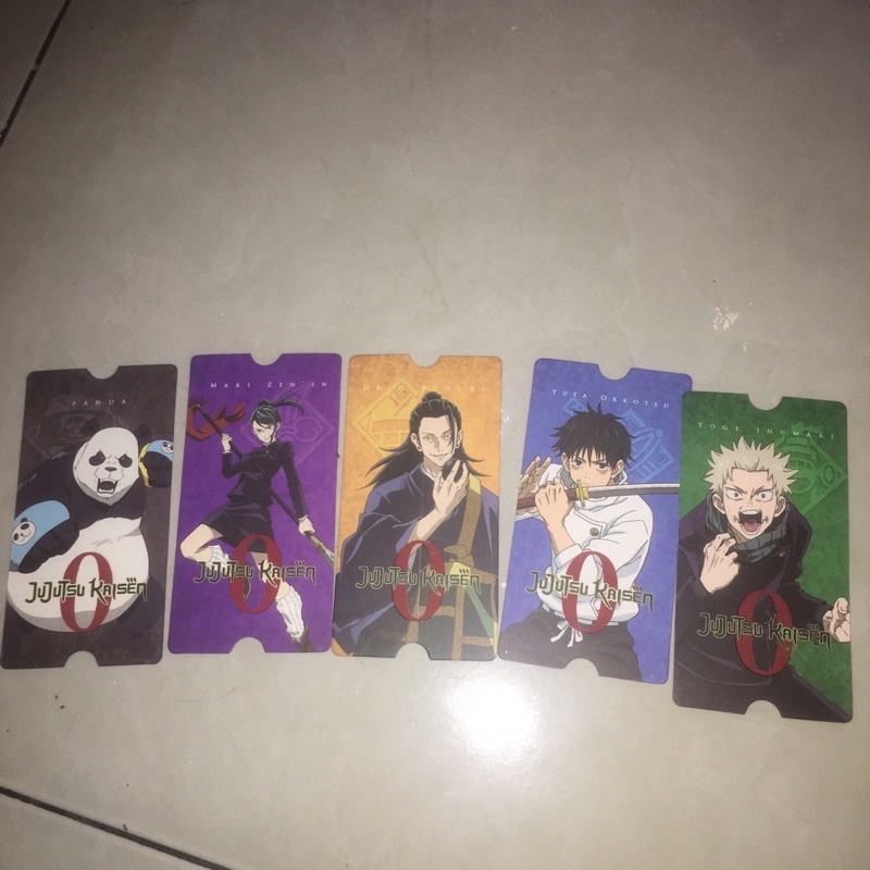 Jujutsu Kaisen 0 JJK0 Official Collectible Ticket | Suguru Geto Okkotsu Yuuta Inumaki Toge Panda Mak