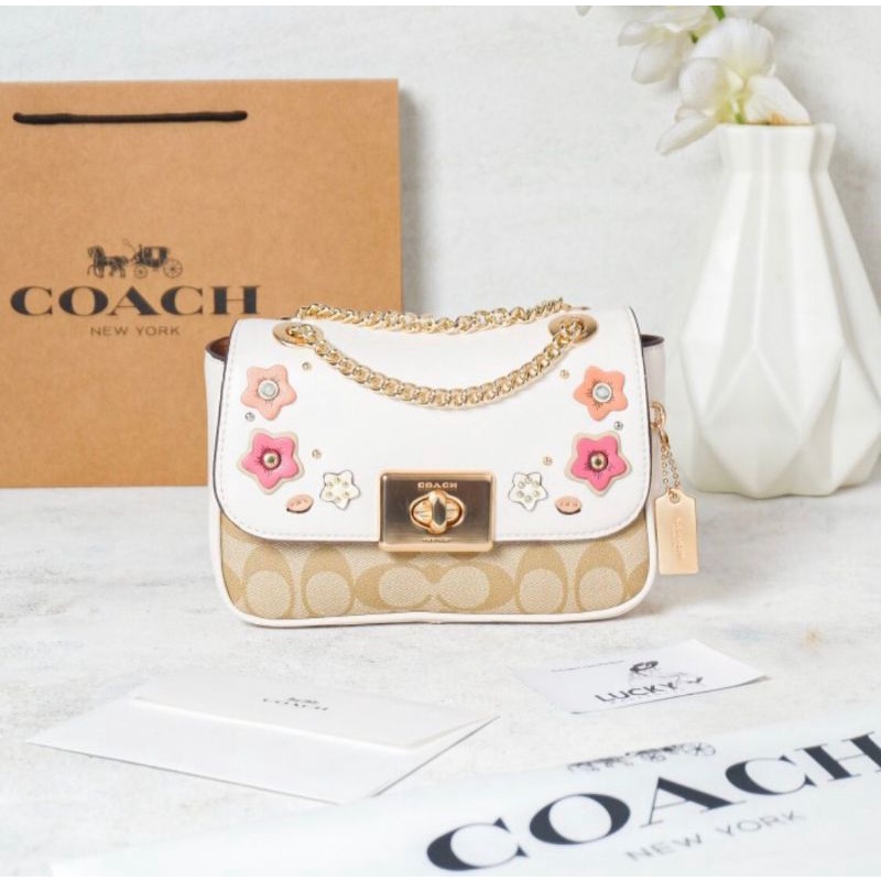 Coach Mini Cassidy Crossbody in Signature Floral Applique - Ori 100%