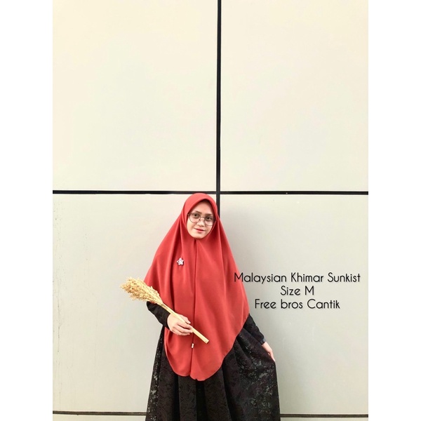 [COD] MALAYSIAN KHIMAR MATERIAL BABYDOLL ARMANY BY RURIHIJABSYARI-Sunkist