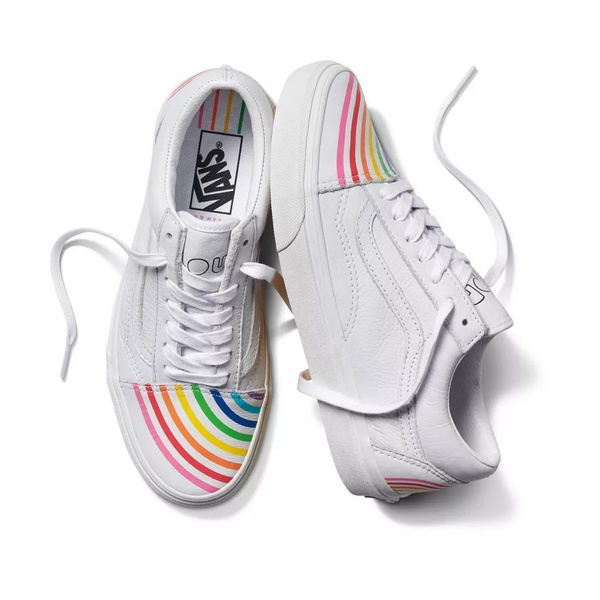 Vans Old Skool X FLOUR SHOP Leather Rainbow True White Original