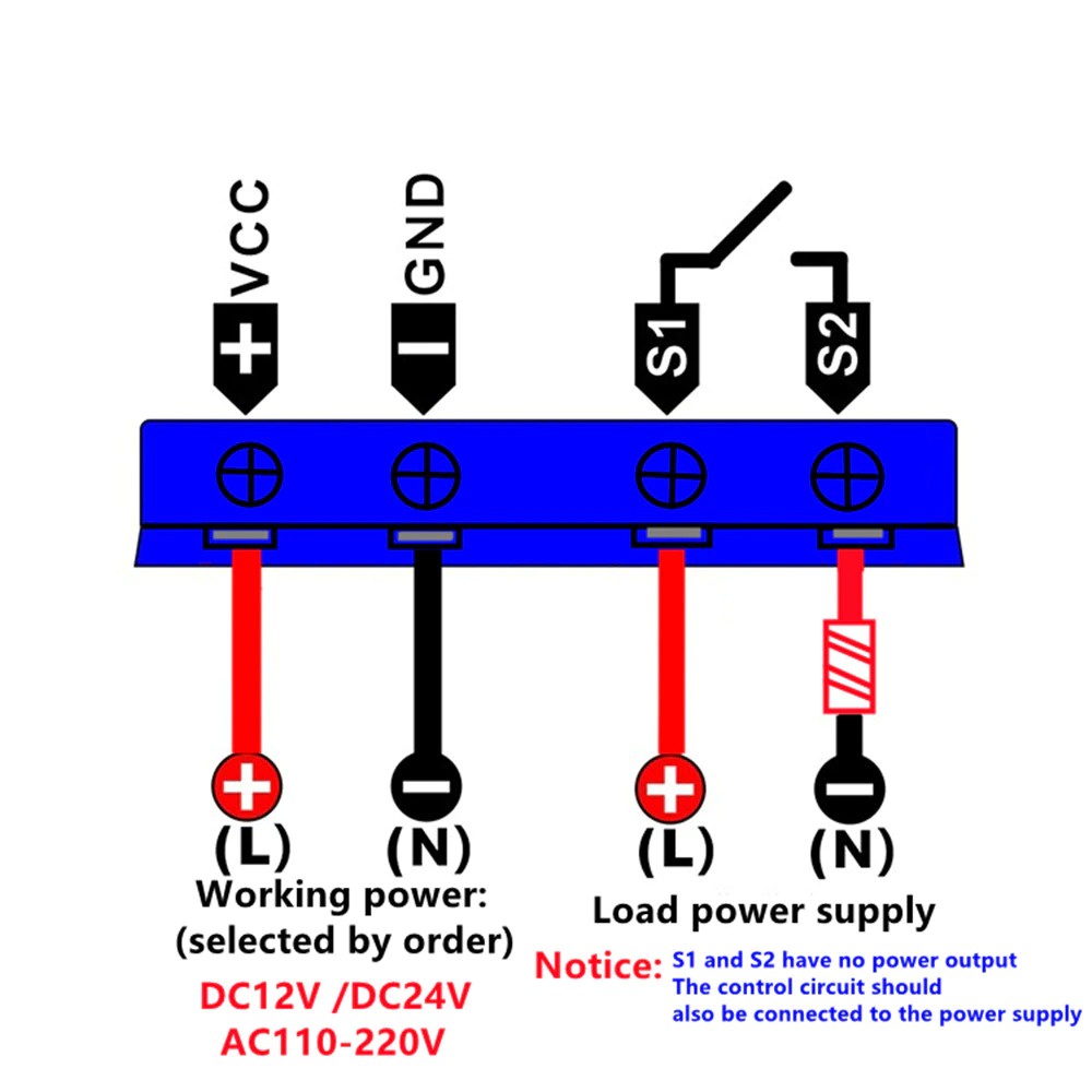 Timer Delay Relay Digital Display Alat Pengatur Waktu Mesin Tetas Telur DC 12V / AC 110V 220V