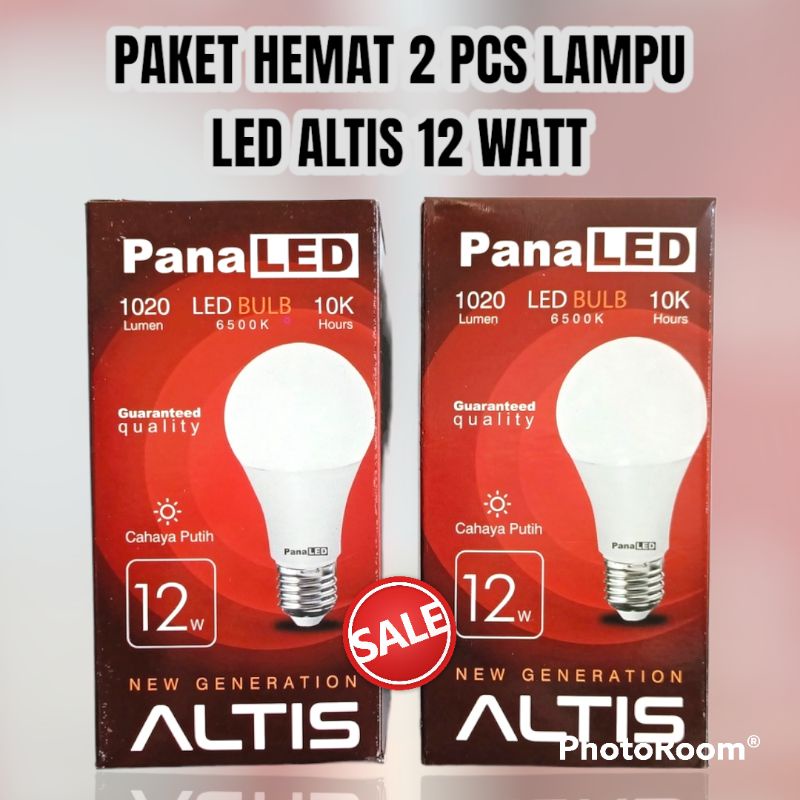 (gratis ongkir & grosir) promo paket hemat 2 pcs lampu led panaled altis 12 watt (GARANSI)