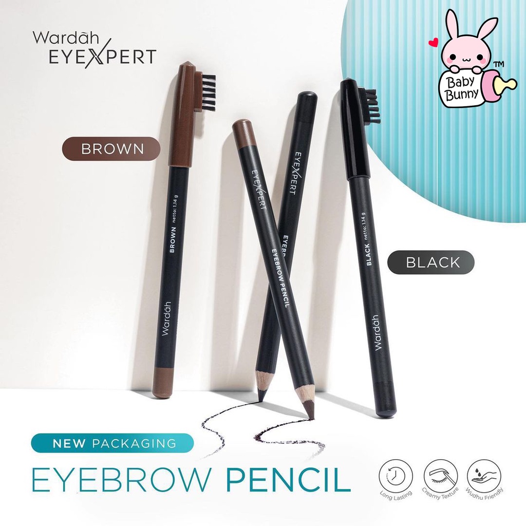 ❤ BELIA ❤ Wardah EyeXpert Matic Brow Definer | Eye Brow Eyebrow pencil (pensil alis) Brown &amp; Black - Pensil Alis Anti Air dan Tahan Lama | Baby Bunny | BPOM