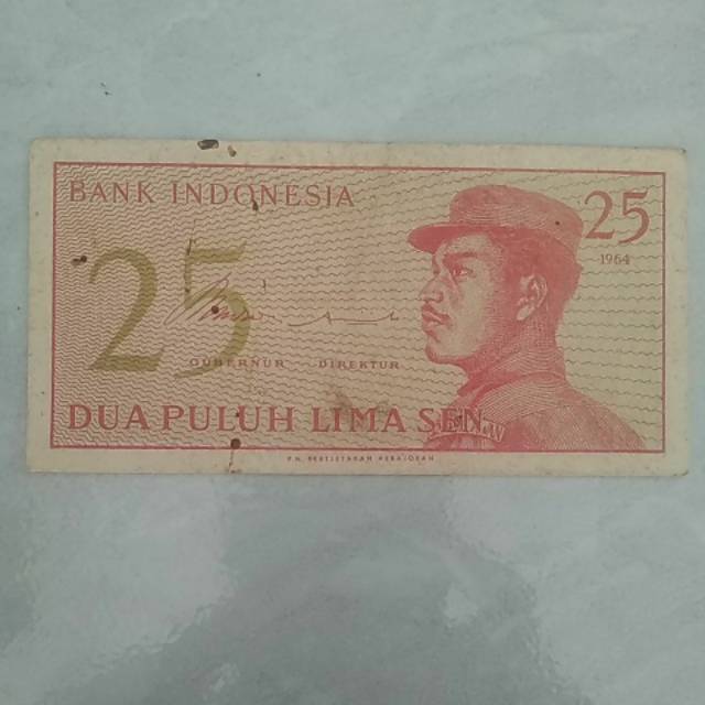 Uang Kuno 25 Sen 1964