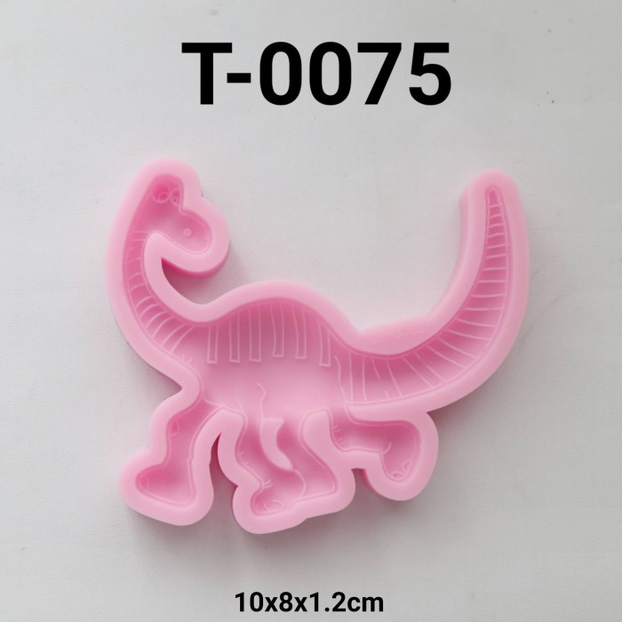 

T-0075 CETAKAN SILIKON COKLAT PUDING FONDANT DINOSAURUS BRONTOSAURUS PROMO TERBARU