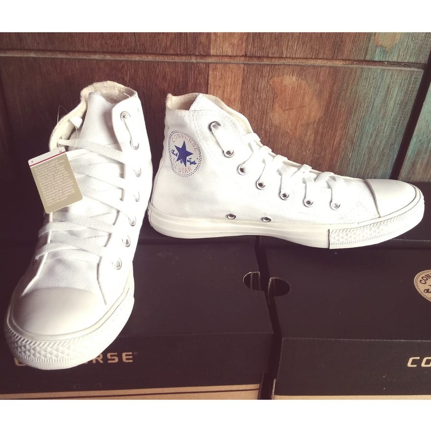 NS55® - Terbaik Sepatu All-star Chuck Taylor 2/All Star Ct 2 Premium/All-star Jackpurcel - FULL WHITE